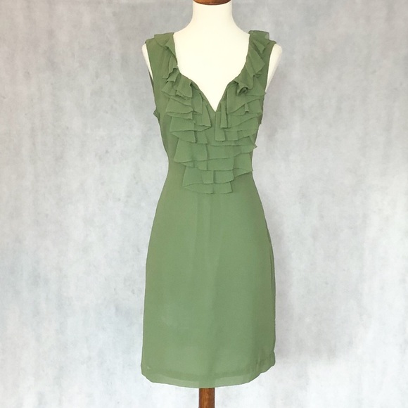 Banana Republic Dresses & Skirts - Banana Republic. Silk Chiffon Ruffle Front Dress